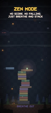 Zen mode: no score, no falling, just stack